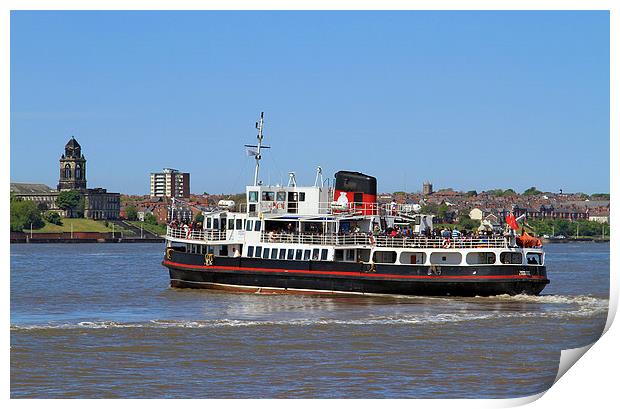 Mersey Ferry Snowdrop Print by David Chennell