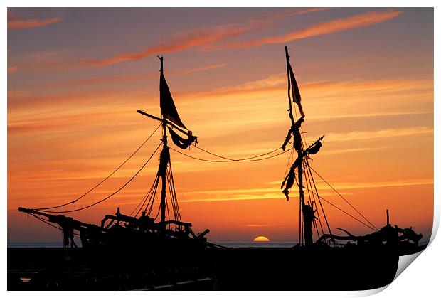  Grace Darling Sunset Print by David Chennell