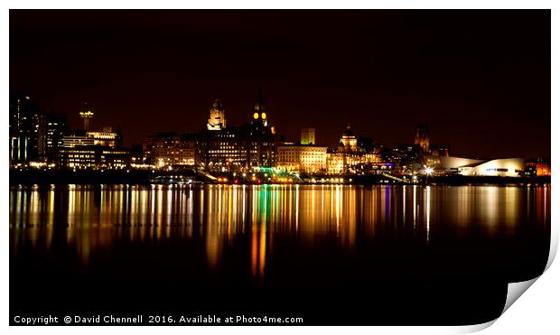 Liverpool Cityscape  Print by David Chennell