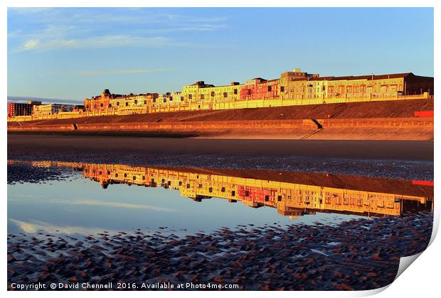 Blackpool North Shore Reflection Print by David Chennell
