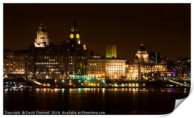 Liverpool 3 Graces Print by David Chennell