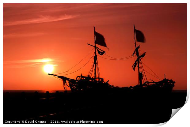 Pirate Sunset  Print by David Chennell