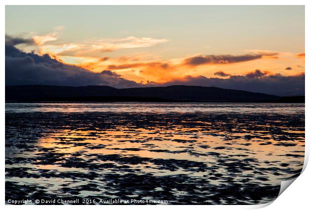 North Wales Sunset Print by David Chennell