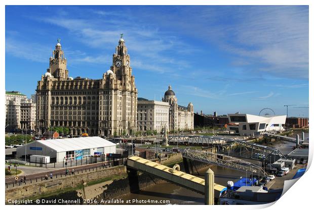 Liverpool Pier Head  Print by David Chennell