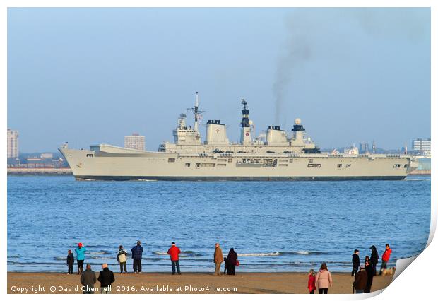 HMS illustrious Print by David Chennell