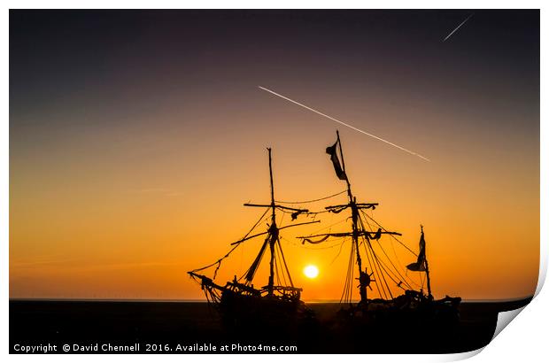 Golden Hour Pirates Print by David Chennell