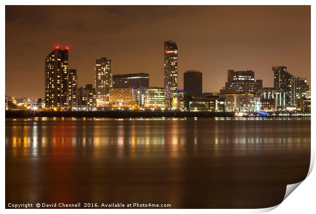 Liverpool Cityscape Print by David Chennell