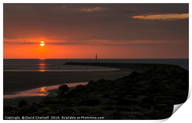 New Brighton Sunset  Print by David Chennell