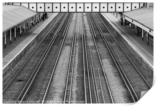 Train Line Symmetry Print by David Chennell