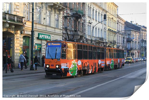 Krakow Tram  Print by David Chennell