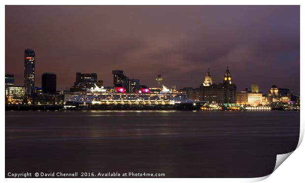 Disney Magic Cruise Liner   Print by David Chennell