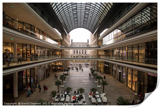 Mall Of Berlin Print by David Chennell