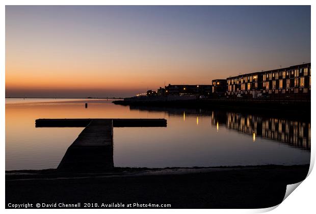 West Kirby Sunset Reflection    Print by David Chennell