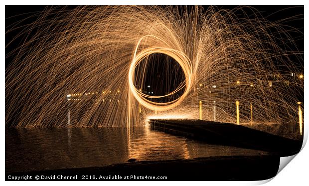 Wire Wool Spinning    Print by David Chennell