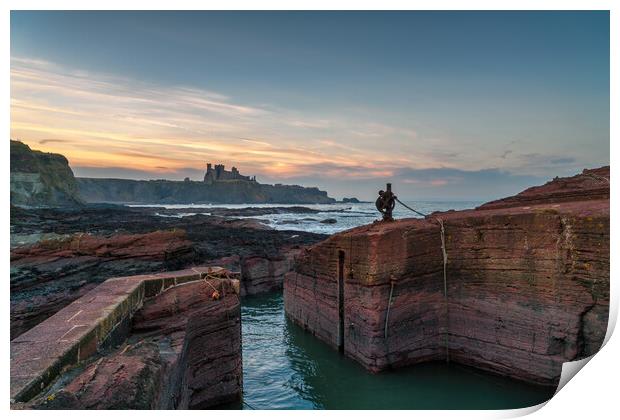 Tantallon Castle at Sunset Print by Miles Gray