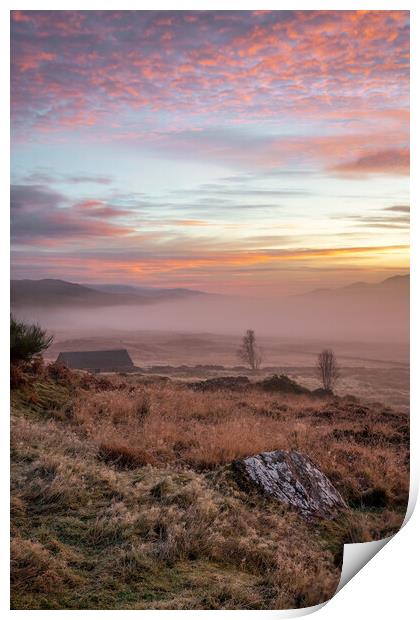 Misty Morning Light at Knockban Print by Miles Gray