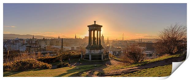  Sun Setting over Edinburgh Print by Miles Gray