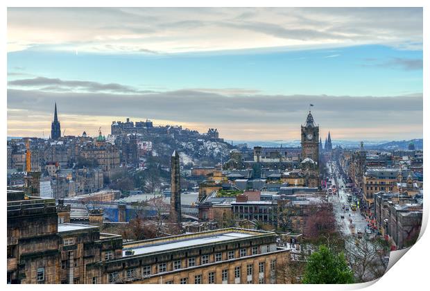 The City of Edinburgh Skyline Print by Miles Gray