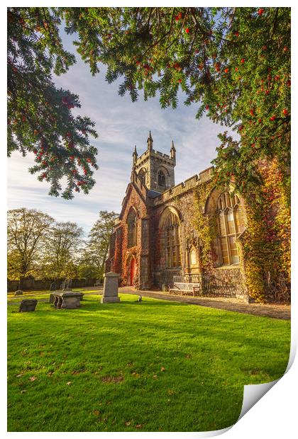 Golden Hour over Liberton Kirk Print by Miles Gray