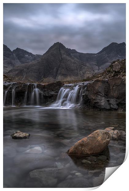 The Fairy Pools at sunrise Print by Miles Gray