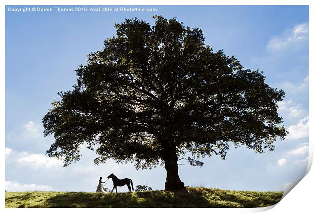  Bride & Horse Print by Darren Thomas