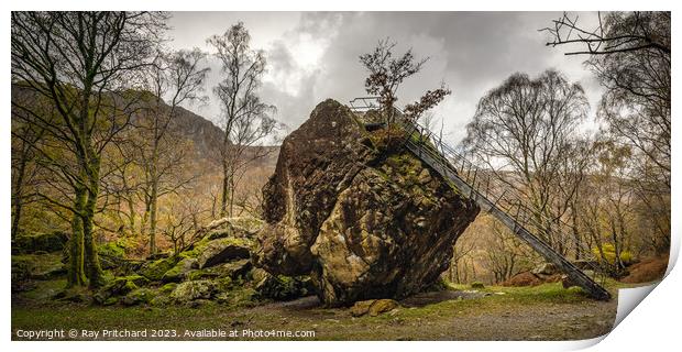 The Iconic Bowder Stone: Borrowdale's Marvel Print by Ray Pritchard