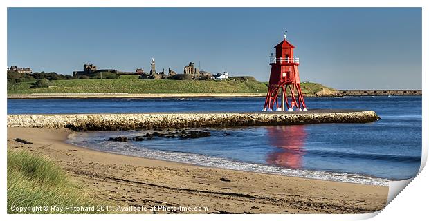 South Shields Groyne Print by Ray Pritchard