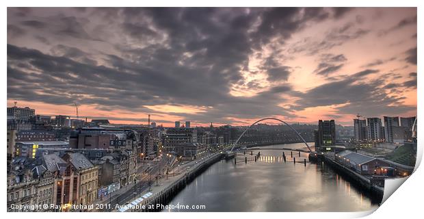 Newcastle Skyline Print by Ray Pritchard