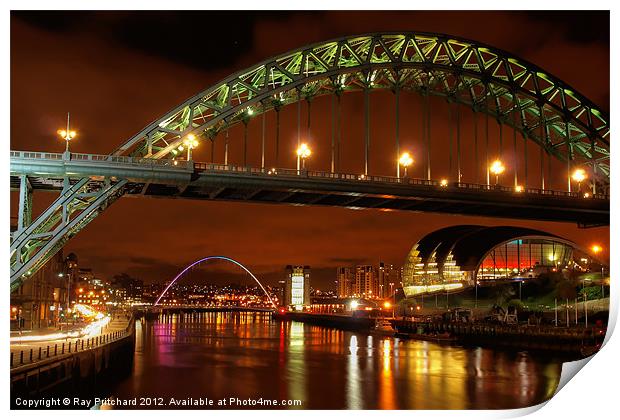 Evening On The Tyne Print by Ray Pritchard