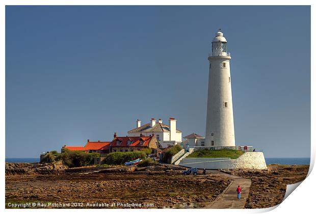 St Marys Lighthouse Print by Ray Pritchard