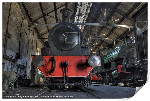 Tanfield Trains Print by Ray Pritchard