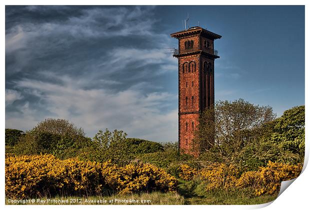 Cleadon Water Tower Print by Ray Pritchard