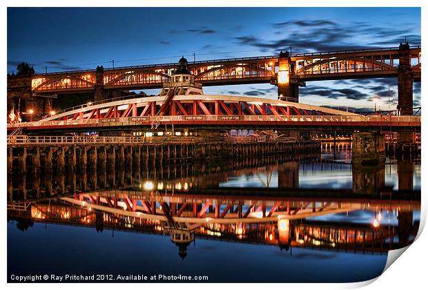 Swing and High Level Bridges Print by Ray Pritchard