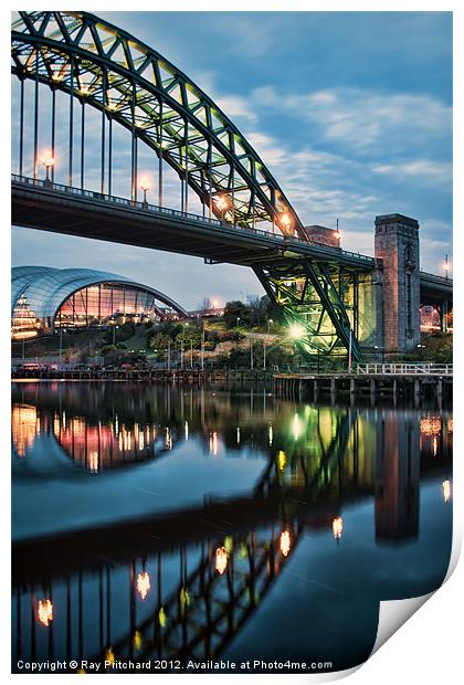 Tyne Bridge and The Sage at Newcastle Print by Ray Pritchard