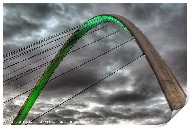 Millennium Bridge Arch Print by Ray Pritchard
