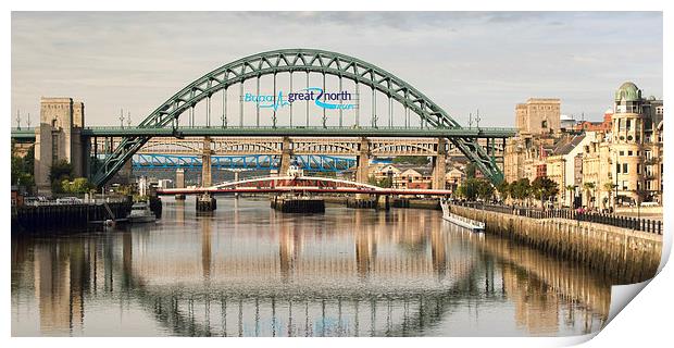 Newcastle Bridges Print by Ray Pritchard