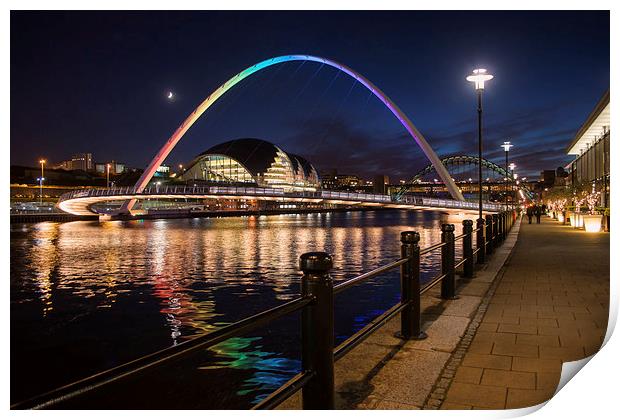 Gateshead Millennium Bridge Print by Ray Pritchard