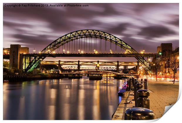 After Sunset on the Tyne Print by Ray Pritchard