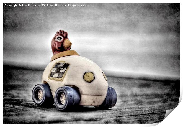 Vintage Toy Car Print by Ray Pritchard