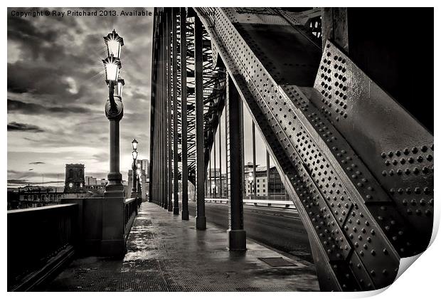 Walk Over The Tyne Bridge Print by Ray Pritchard