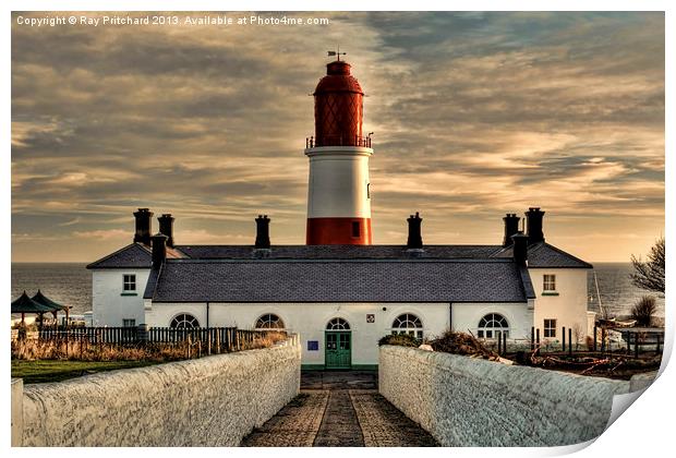 Souter Lighthouse HDR Print by Ray Pritchard