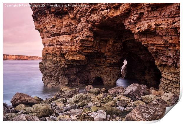 Marsden Rock-Close Up Print by Ray Pritchard