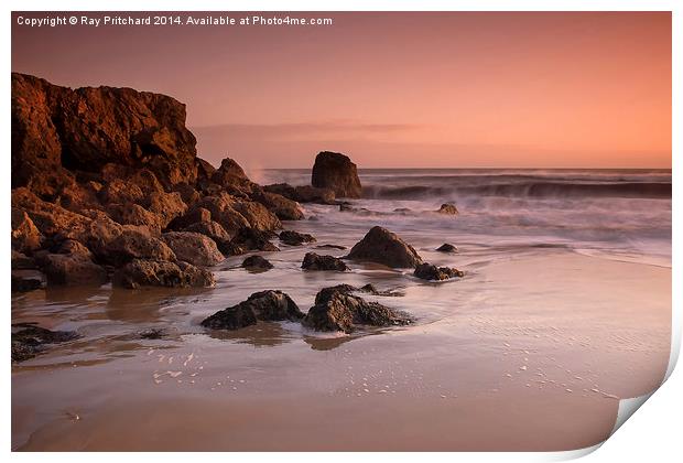 Trow Rocks Print by Ray Pritchard