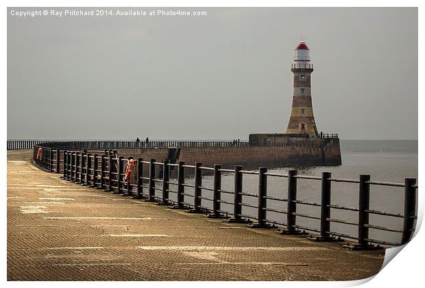 Roker Pier and Lighthouse Print by Ray Pritchard
