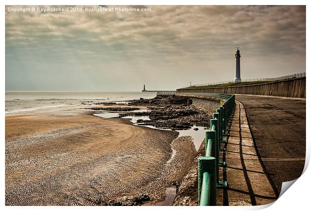 Walk Along Roker Seafront Print by Ray Pritchard