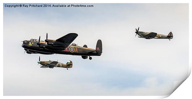  Battle of Britain Memorial Flight Print by Ray Pritchard