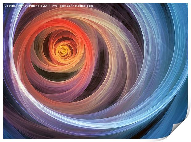 Colour Swirls Print by Ray Pritchard
