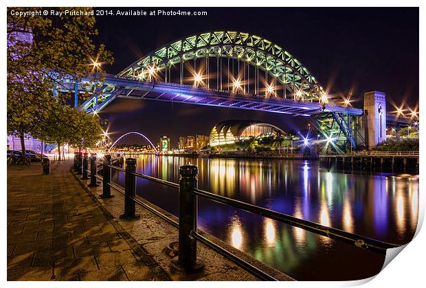  Newcastle Tyne Bridge Print by Ray Pritchard