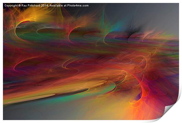 Fractal Swirls Print by Ray Pritchard