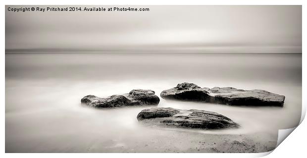  Water and Rocks Print by Ray Pritchard